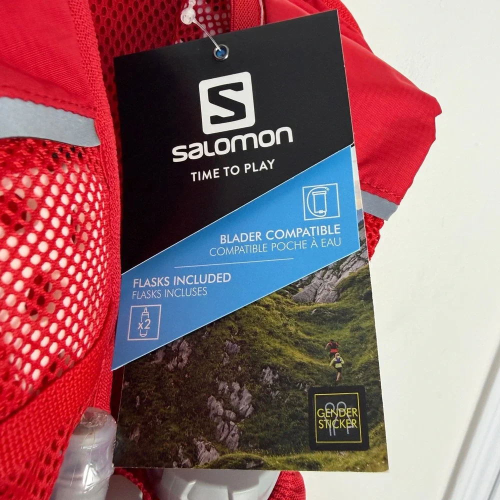 NEW Salomon Agile 6 Set Backpack Hydration Vest Running 2 500ml Flasks ONE SIZE